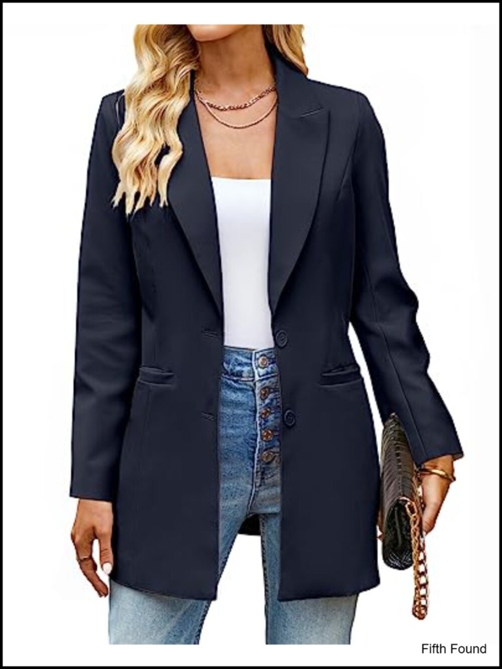 Womens Blazer Long Sleeve Notch Lapel Business Casual Work Professional Jacket